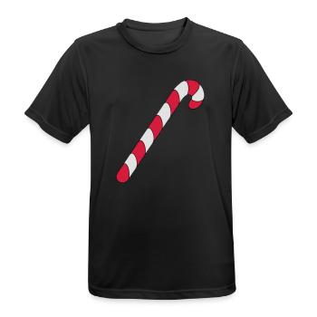 Zuckerstange - Männer T-Shirt atmungsaktiv - Schwarz - Vorne - AI Model Male 178 light (178cm)