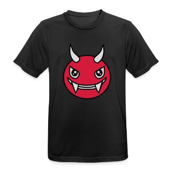 Design Face Evil Devil - Men's Breathable T-Shirt - black - Front - AI Model Male 178 light (178cm)