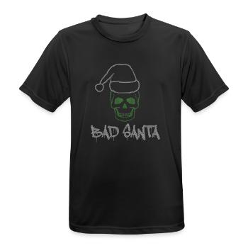 Bad Santa - Men's Breathable T-Shirt - black - Front - AI Model Male 178 light (178cm)