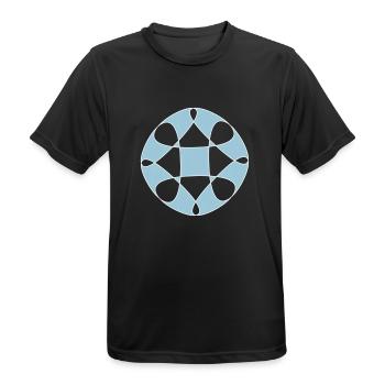 Abstract Rave wear - Männer T-Shirt atmungsaktiv - Schwarz - Vorne - AI Model Male 178 light (178cm)