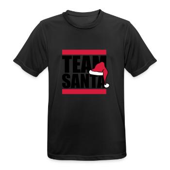 friends crew team merry christmas santa claus n - Men's Breathable T-Shirt - black - Front - AI Model Male 178 light (178cm)