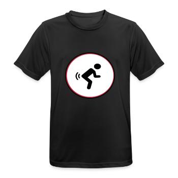 Furz - Männer T-Shirt atmungsaktiv - Schwarz - Vorne - AI Model Male 178 light (178cm)