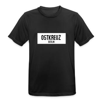 OSTKREUZ Berlin - Männer T-Shirt atmungsaktiv - Schwarz - Vorne - AI Model Male 178 light (178cm)