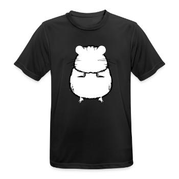 Hamster mignon animal rongeur animaux vecteur animal 14 - T-shirt respirant Homme - noir - Devant - AI Model Male 178 light (178cm)