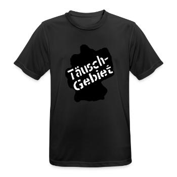 täuschgebiet - Männer T-Shirt atmungsaktiv - Schwarz - Vorne - AI Model Male 178 light (178cm)
