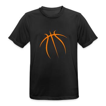 basket-cadeau joueur de basket-ball joueur de basket-ball - T-shirt respirant Homme - noir - Devant - AI Model Male 178 light (178cm)