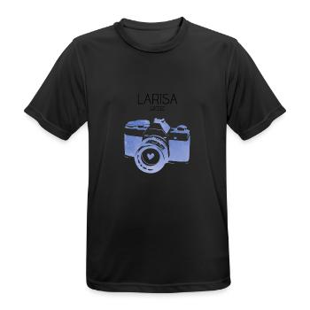 Larisa, Grèce - T-shirt respirant Homme - noir - Devant - AI Model Male 178 light (178cm)