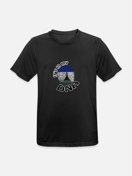 Geschenk Its in my dna dns roots Lesotho - Männer T-Shirt atmungsaktiv - Schwarz