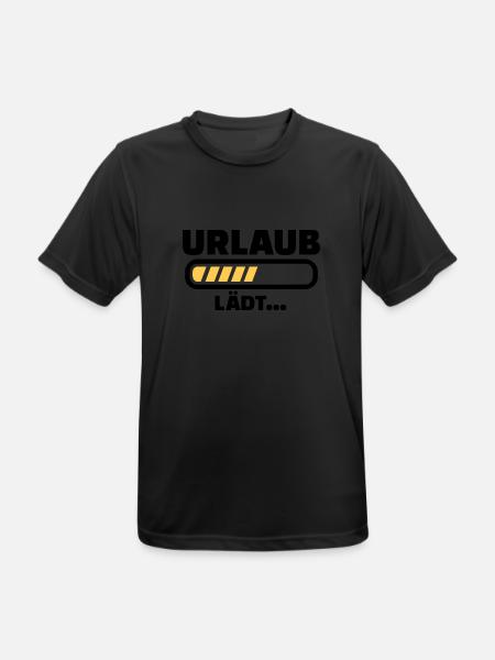 Urlaub - Männer T-Shirt atmungsaktiv - Schwarz