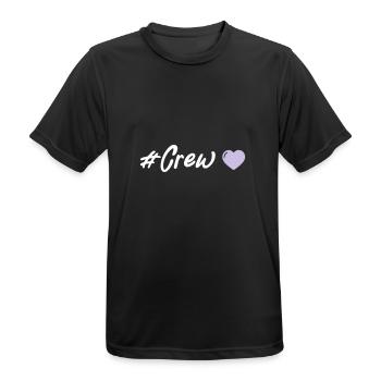 Crew Heart - Men's Breathable T-Shirt - black - Front - AI Model Male 178 light (178cm)