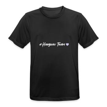 Gueule de bois Cœur d’équipe - T-shirt respirant Homme - noir - Devant - AI Model Male 178 light (178cm)