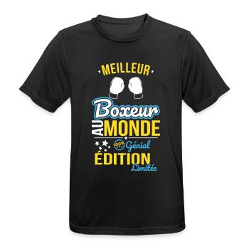 Bester Boxer der Welt - 100% Awesome - Männer T-Shirt atmungsaktiv - Schwarz - Vorne - AI Model Male 178 light (178cm)