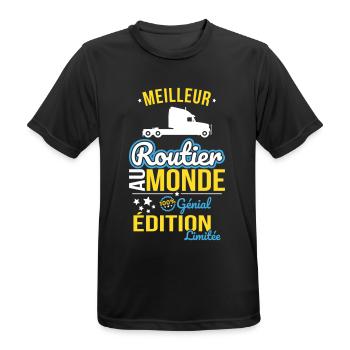 World's Best Truck Driver - 100% Awesome - Men's Breathable T-Shirt - black - Front - AI Model Male 178 light (178cm)