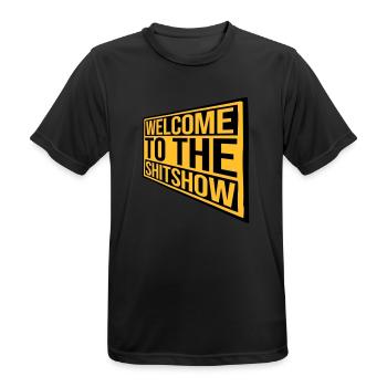 Signe Welcome Shitshow - T-shirt respirant Homme - noir - Devant - AI Model Male 178 light (178cm)