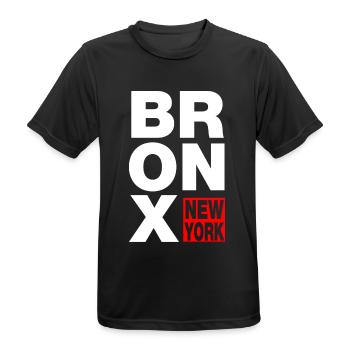 bronx new york - Männer T-Shirt atmungsaktiv - Schwarz - Vorne - AI Model Male 178 light (178cm)