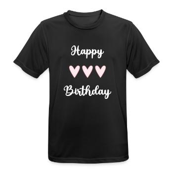 ALLES GUTE ZUM GEBURTSTAG!. ALLES GUTE ZUM GEBURTSTAG!. JAHRESTAG. - Männer T-Shirt atmungsaktiv - Schwarz - Vorne - AI Model Male 178 light (178cm)
