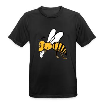 Flying-bee - T-shirt respirant Homme - noir - Devant - AI Model Male 178 light (178cm)