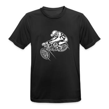 BMX Bicycle / Bike 01_white - Men's Breathable T-Shirt - black - Front - AI Model Male 178 light (178cm)