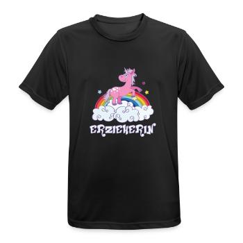 erzieherin - Männer T-Shirt atmungsaktiv - Schwarz - Vorne - AI Model Male 178 light (178cm)