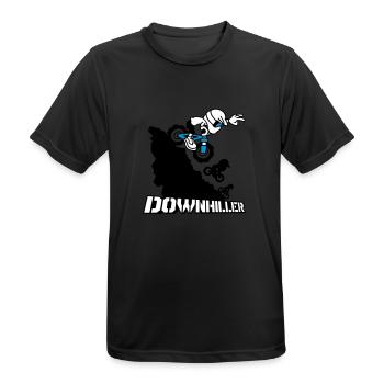 Downhiller - T-shirt respirant Homme - noir - Devant - AI Model Male 178 light (178cm)