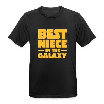 Best Niece In The Galaxy - Men's Breathable T-Shirt - black - Front - AI Model Male 178 light (178cm)
