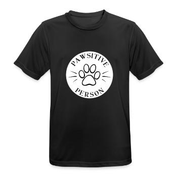 Pawsitive Person, Cats - Men's Breathable T-Shirt - black - Front - AI Model Male 178 light (178cm)