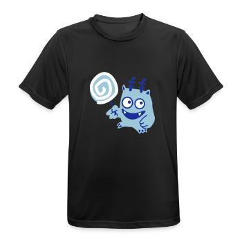Lolli-Monster - Männer T-Shirt atmungsaktiv - Schwarz - Vorne - AI Model Male 178 light (178cm)