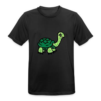 Tortue 3 - T-shirt respirant Homme - noir - Devant - AI Model Male 178 light (178cm)