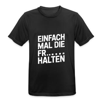 Einfach mal ruhig sein - lass es gut sein - Männer T-Shirt atmungsaktiv - Schwarz - Vorne - AI Model Male 178 light (178cm)