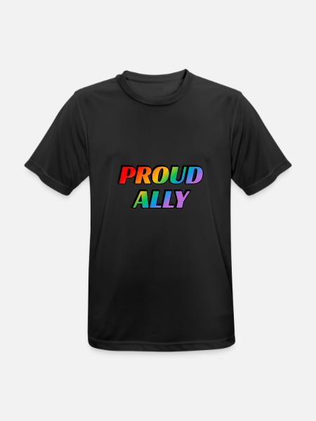 Proud ally - LGBT pride - Men's Breathable T-Shirt - black