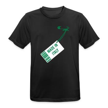 Made in Italy - Männer T-Shirt atmungsaktiv - Schwarz - Vorne - AI Model Male 178 light (178cm)