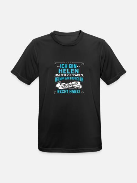 HELEN - Männer T-Shirt atmungsaktiv - Schwarz