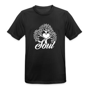 Lebensbaum Geschenk Soul Seele Herz Herzmensch - Männer T-Shirt atmungsaktiv - Schwarz - Vorne - AI Model Male 178 light (178cm)