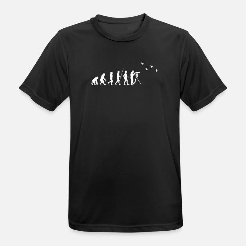 Birdwatching - Birdwatching - Evolution - fun - Men's Breathable T-Shirt - black