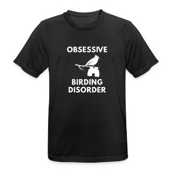 Observation des oiseaux - observation des oiseaux - observation des oiseaux - oiseau - T-shirt respirant Homme - noir - Devant - AI Model Male 178 light (178cm)
