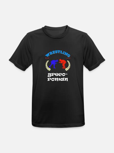greco roman Ringen ringer ringsport Wettkampf - Männer T-Shirt atmungsaktiv - Schwarz