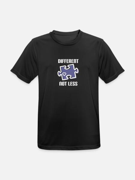DIFFERENT - NOT LESS! autism - Men's Breathable T-Shirt - black