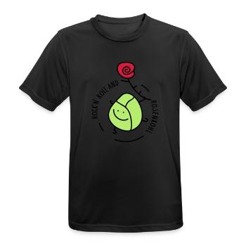 Rock and Roll - Männer T-Shirt atmungsaktiv - Schwarz - Vorne - AI Model Male 178 light (178cm)
