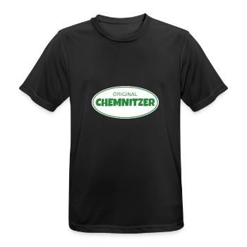 Erzgebirge meine Heimat - Männer T-Shirt atmungsaktiv - Schwarz - Vorne - AI Model Male 178 light (178cm)