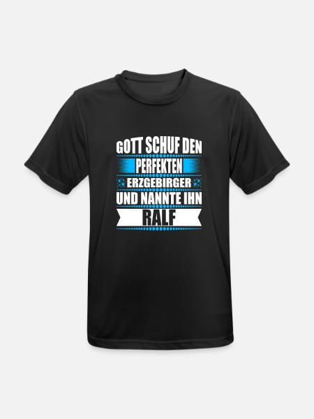 Erzgebirge Mann Namen Sachsen Ralf - Männer T-Shirt atmungsaktiv - Schwarz