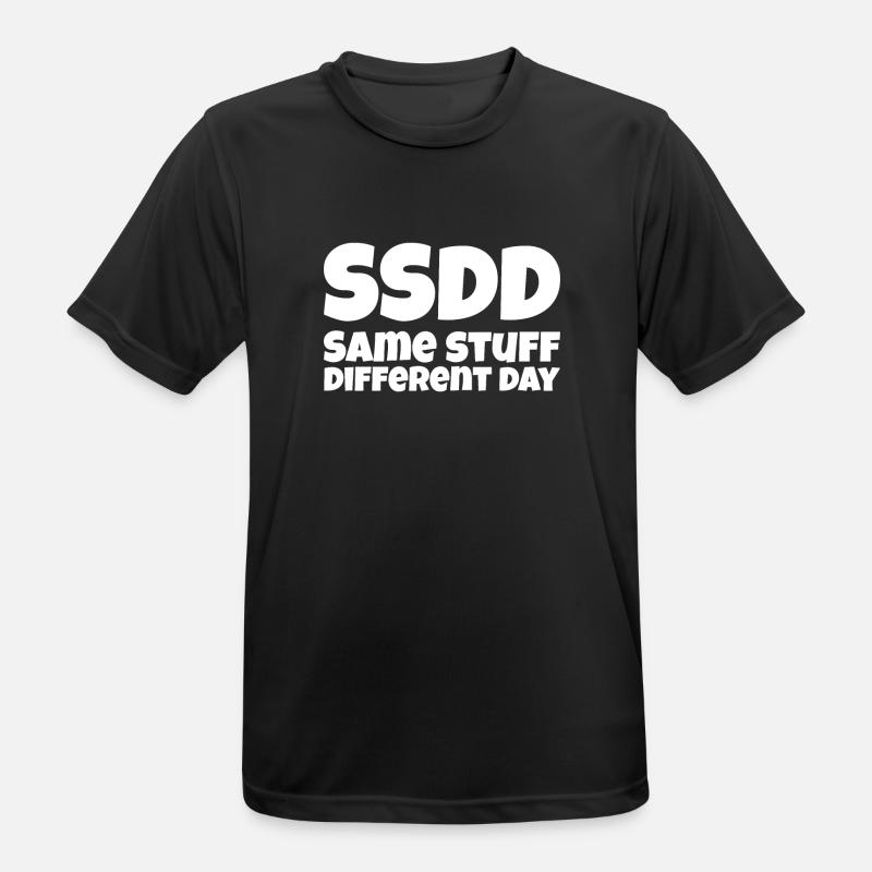 Same stuff different day - Männer T-Shirt atmungsaktiv - Schwarz