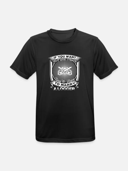 Logger Marry A Logger - Men's Breathable T-Shirt - black