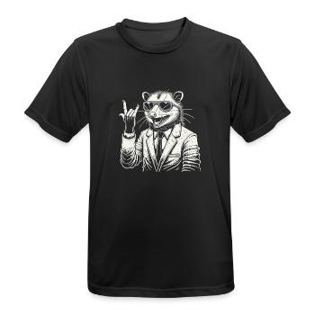 Opossum Rétro Rock Festival Heavy Metal - T-shirt respirant Homme - noir - Devant - AI Model Male 178 light (178cm)