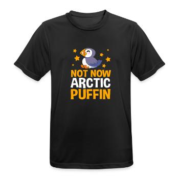 Papageientaucher Puffin - Männer T-Shirt atmungsaktiv - Schwarz - Vorne - AI Model Male 178 light (178cm)