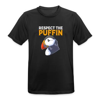 Papageientaucher Puffin - Männer T-Shirt atmungsaktiv - Schwarz - Vorne - AI Model Male 178 light (178cm)