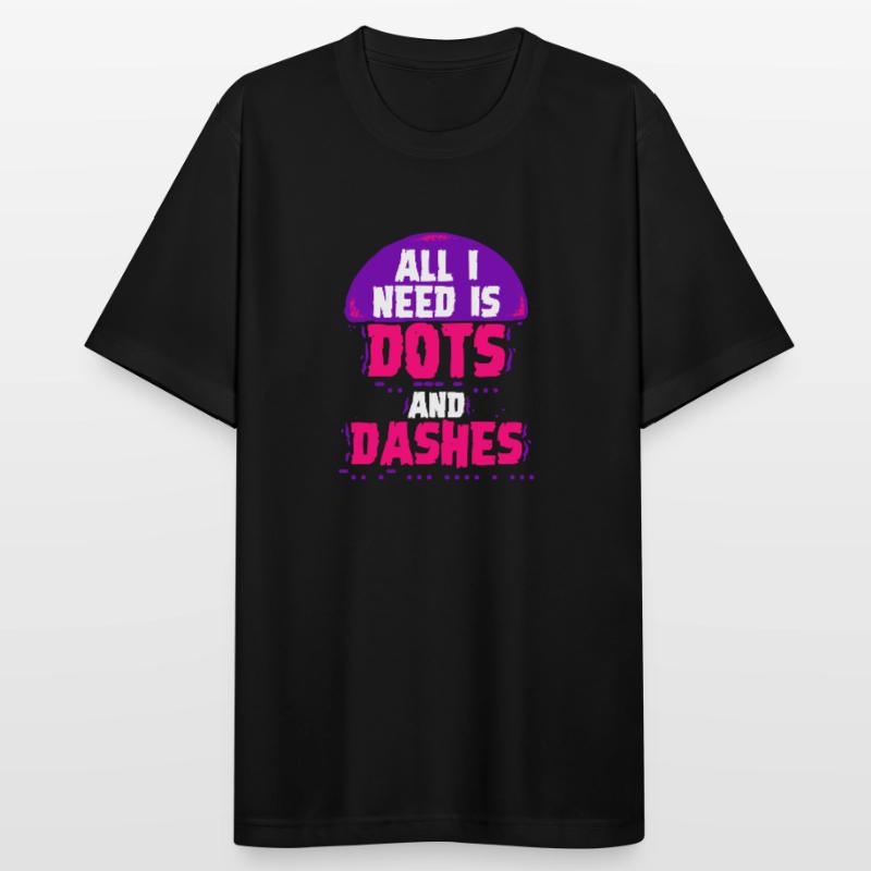 Morsecode Morse Code Points et tirets T-shirt respirant Homme