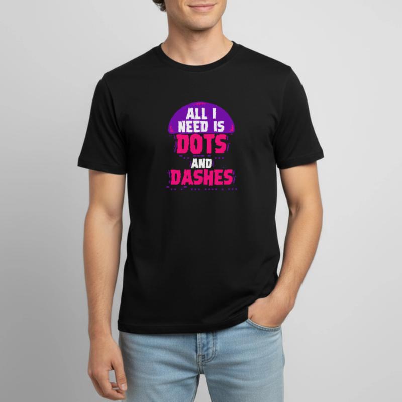 Morsecode Morse Code Points et tirets T-shirt respirant Homme
