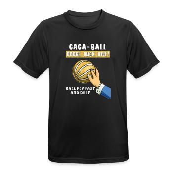 voelkerball gaga ball - Männer T-Shirt atmungsaktiv - Schwarz - Vorne - AI Model Male 178 light (178cm)
