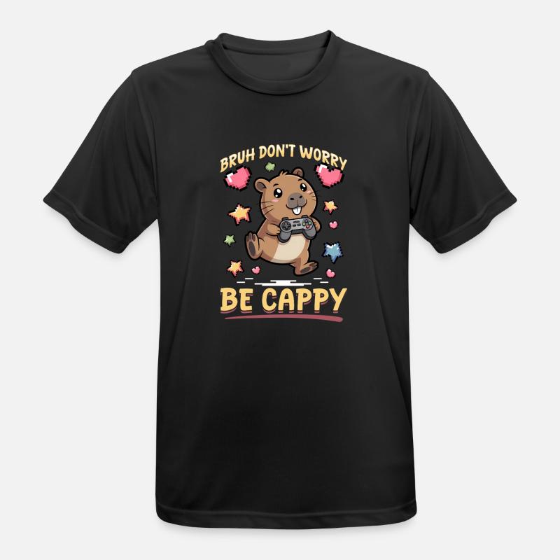Capybara Gamer Gaming - Men's Breathable T-Shirt - black