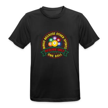 Jeu de bingo parce que d’autres sports nécessitent le bingo - T-shirt respirant Homme - noir - Devant - AI Model Male 178 light (178cm)